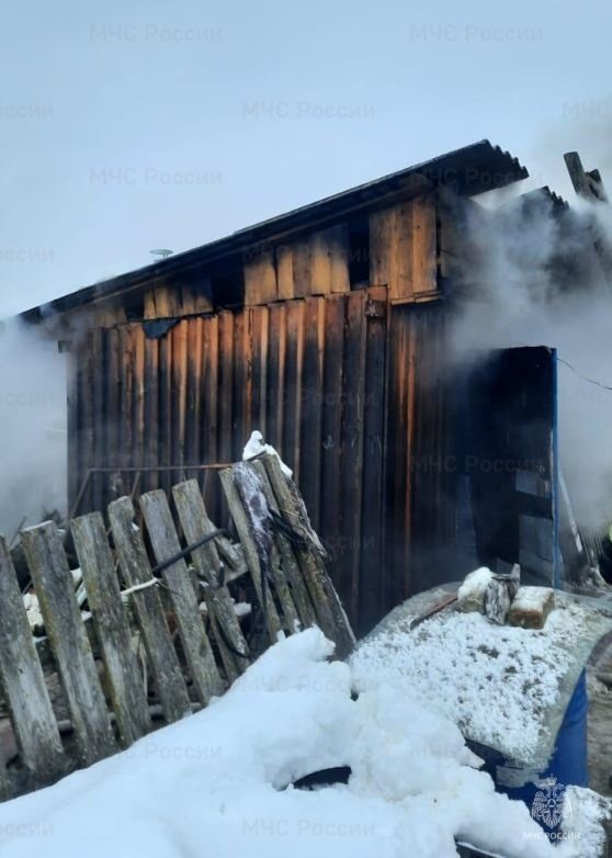 Пожар в с. Хвастовичи, ул. Набережная